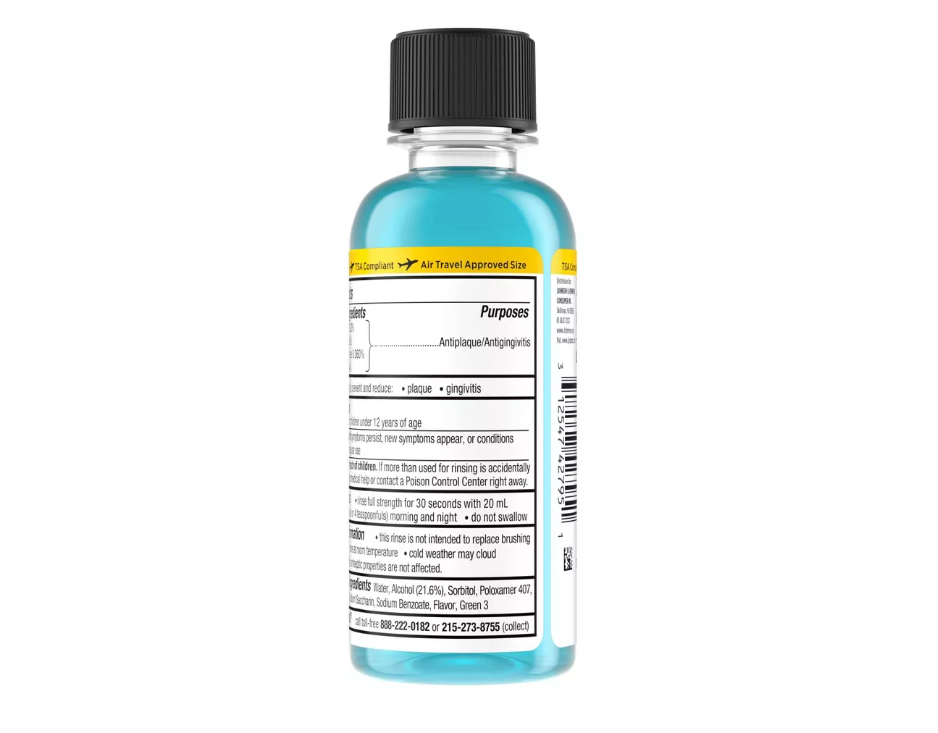 Listerine - Antiseptic Mouthwash for Bad Breath and Plaque Cool Mint - (95 ML/ 3.381 FL OZ.)