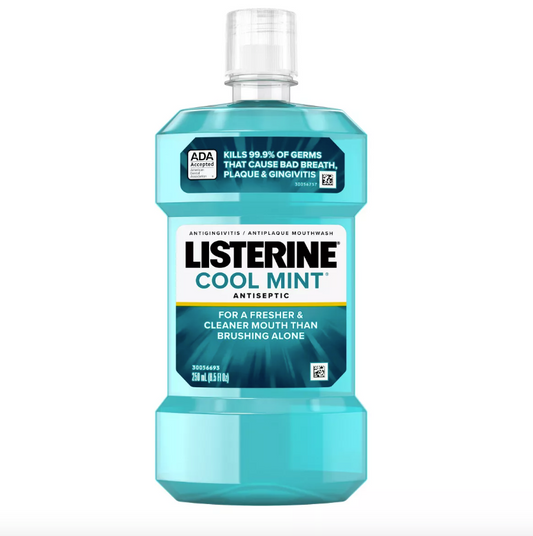 Listerine - Antiseptic Mouthwash for Bad Breath and Plaque Cool Mint - (250 ML/ 8.45 FL OZ.)