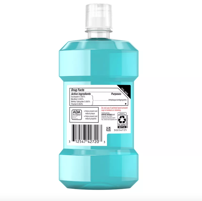 Listerine - Antiseptic Mouthwash for Bad Breath and Plaque Cool Mint - (500 ML/ 16.9 FL OZ.)