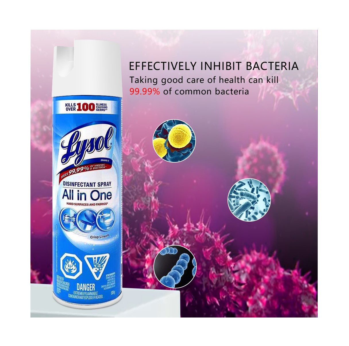 Lysol "All In One" Disinfection Spray - 539g.(19oz)