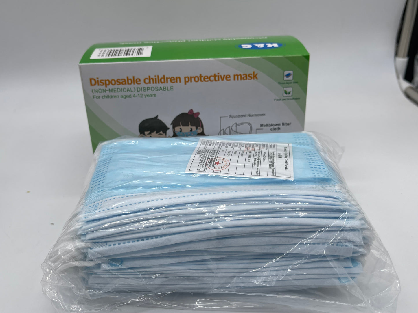 Blue Mask for Kids / Children - 50 pcs