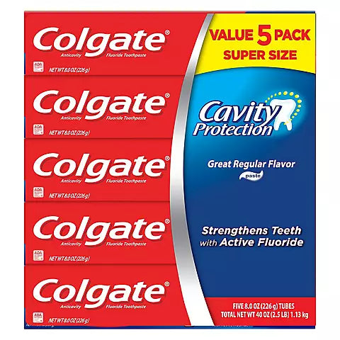 COLGATE Cavity Protection(8.0 OZ/226g) 5 pack.