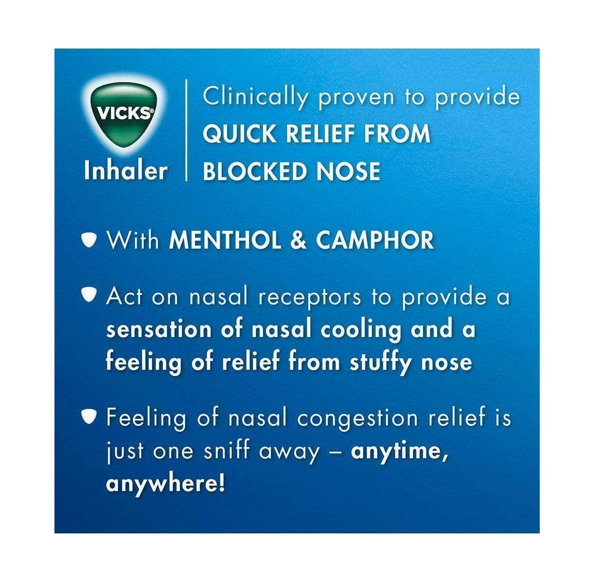 Vicks Inhaler (2 pcs-Pack/ 12 pcs-Box) - 0.5ml – iTrue Health Global