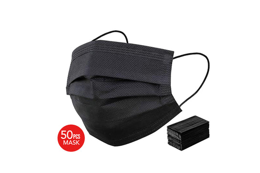 Adult Disposable Black Mask- 50 pcs/ Box.