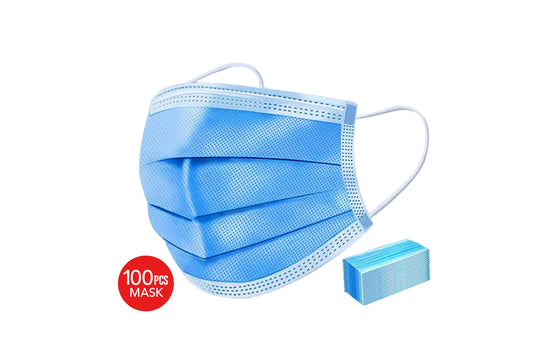 Adult Disposable Blue Mask-100 pcs/Box (10 in a pack)
