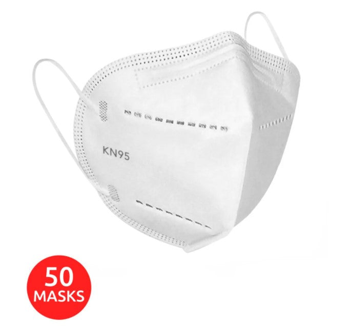 KN95 Protective White Mask - 50 individual packed mask in a box